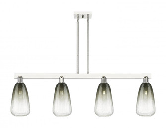 Brookhaven Almond - 4 Light - 48 inch - Polished Nickel - Stem hung - Island Light (3442|716-4I-PN-G480-6SL)