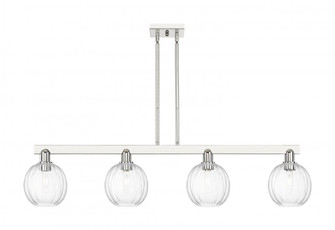 Preston Globe - 4 Light - 48 inch - Polished Nickel - Stem hung - Island Light (3442|716-4I-PN-G458-7CL)
