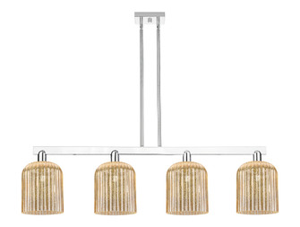 Bridal Veil - 4 Light - 51 inch - Polished Chrome - Stem hung - Island Light (3442|716-4I-PC-G559-8ME)