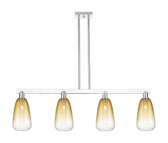 Brookhaven Almond - 4 Light - 48 inch - Polished Chrome - Stem hung - Island Light (3442|716-4I-PC-G480-6AM)