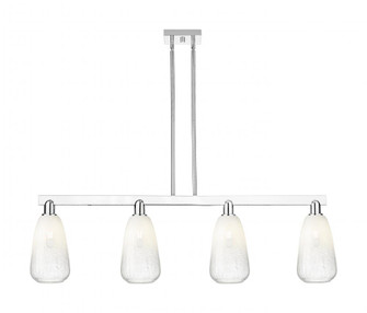 Brookhaven Almond - 4 Light - 48 inch - Polished Chrome - Stem hung - Island Light (3442|716-4I-PC-G480-6OP)