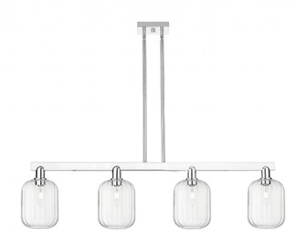 Preston Cylinder - 4 Light - 48 inch - Polished Chrome - Stem hung - Island Light (3442|716-4I-PC-G460-7CL)