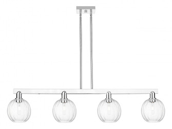 Preston Globe - 4 Light - 48 inch - Polished Chrome - Stem hung - Island Light (3442|716-4I-PC-G458-7CL)