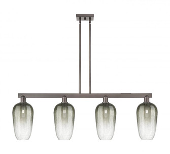 Brookhaven Flute - 4 Light - 48 inch - Oil Rubbed Bronze - Stem hung - Island Light (3442|716-4I-OB-G484-7SL)