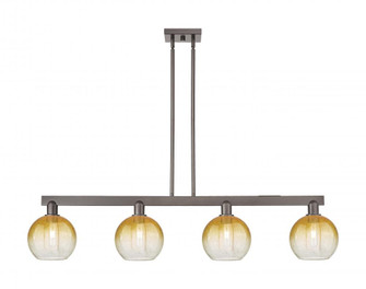 Brookhaven Globe - 4 Light - 48 inch - Oil Rubbed Bronze - Stem hung - Island Light (3442|716-4I-OB-G483-8AM)