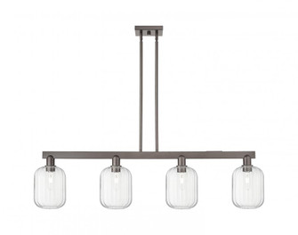 Preston Cylinder - 4 Light - 48 inch - Oil Rubbed Bronze - Stem hung - Island Light (3442|716-4I-OB-G460-7CL)