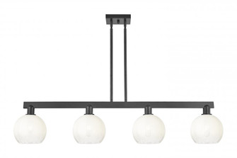 Brookhaven Globe - 4 Light - 48 inch - Matte Black - Stem hung - Island Light (3442|716-4I-BK-G483-8OP)