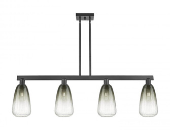 Brookhaven Almond - 4 Light - 48 inch - Matte Black - Stem hung - Island Light (3442|716-4I-BK-G480-6SL)