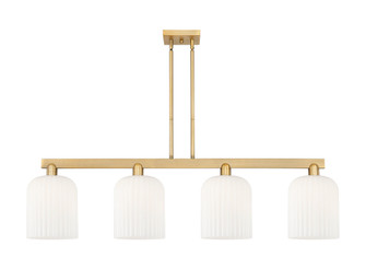 Bridal Veil - 4 Light - 51 inch - Brushed Brass - Stem hung - Island Light (3442|716-4I-BB-G559-8GWH)