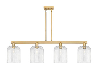 Bridal Veil - 4 Light - 51 inch - Brushed Brass - Stem hung - Island Light (3442|716-4I-BB-G559-8CL)
