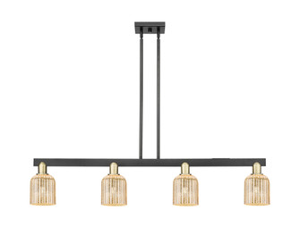 Bridal Veil - 4 Light - 48 inch - Black Antique Brass - Stem hung - Island Light (3442|716-4I-BAB-G559-5ME)