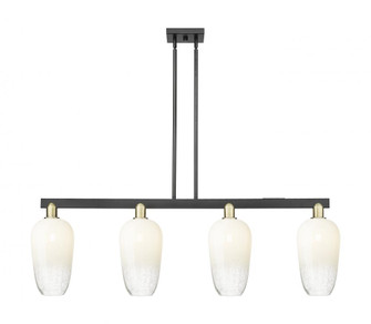 Brookhaven Flute - 4 Light - 48 inch - Black Antique Brass - Stem hung - Island Light (3442|716-4I-BAB-G484-7OP)
