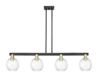 Preston Globe - 4 Light - 48 inch - Black Antique Brass - Stem hung - Island Light (3442|716-4I-BAB-G458-7CL)