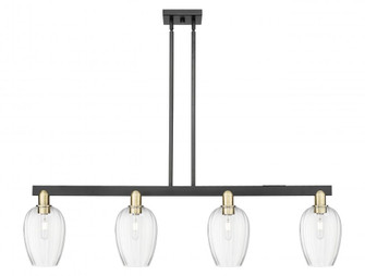 Preston Flute - 4 Light - 48 inch - Black Antique Brass - Stem hung - Island Light (3442|716-4I-BAB-G457-6CL)