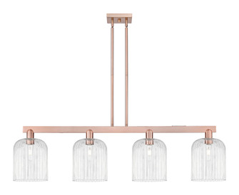Bridal Veil - 4 Light - 51 inch - Antique Copper - Stem hung - Island Light (3442|716-4I-AC-G559-8CL)
