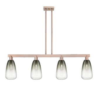 Brookhaven Almond - 4 Light - 48 inch - Antique Copper - Stem hung - Island Light (3442|716-4I-AC-G480-6SL)