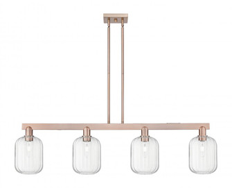 Preston Cylinder - 4 Light - 48 inch - Antique Copper - Stem hung - Island Light (3442|716-4I-AC-G460-7CL)
