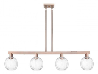 Preston Globe - 4 Light - 48 inch - Antique Copper - Stem hung - Island Light (3442|716-4I-AC-G458-7CL)