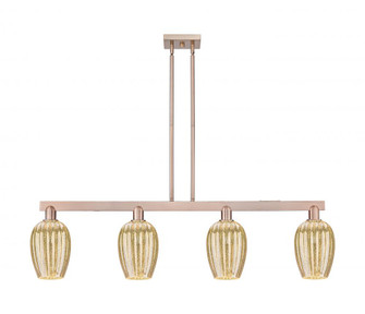 Preston Flute - 4 Light - 48 inch - Antique Copper - Stem hung - Island Light (3442|716-4I-AC-G457-6ME)