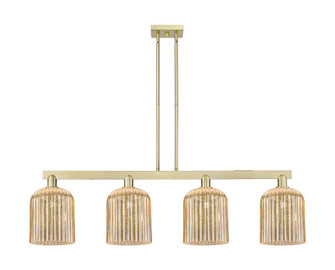 Bridal Veil - 4 Light - 51 inch - Antique Brass - Stem hung - Island Light (3442|716-4I-AB-G559-8ME)
