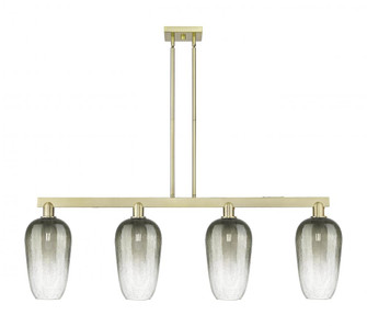 Brookhaven Flute - 4 Light - 48 inch - Antique Brass - Stem hung - Island Light (3442|716-4I-AB-G484-7SL)