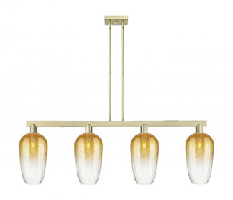 Brookhaven Flute - 4 Light - 48 inch - Antique Brass - Stem hung - Island Light (3442|716-4I-AB-G484-7AM)