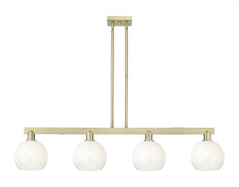 Brookhaven Globe - 4 Light - 48 inch - Antique Brass - Stem hung - Island Light (3442|716-4I-AB-G483-8OP)