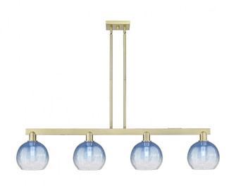 Brookhaven Globe - 4 Light - 48 inch - Antique Brass - Stem hung - Island Light (3442|716-4I-AB-G483-8SB)
