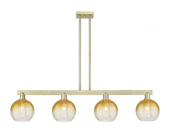 Brookhaven Globe - 4 Light - 48 inch - Antique Brass - Stem hung - Island Light (3442|716-4I-AB-G483-8AM)