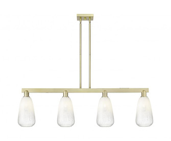 Brookhaven Almond - 4 Light - 48 inch - Antique Brass - Stem hung - Island Light (3442|716-4I-AB-G480-6OP)