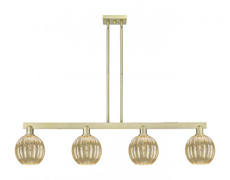 Preston Globe - 4 Light - 48 inch - Antique Brass - Stem hung - Island Light (3442|716-4I-AB-G458-7ME)
