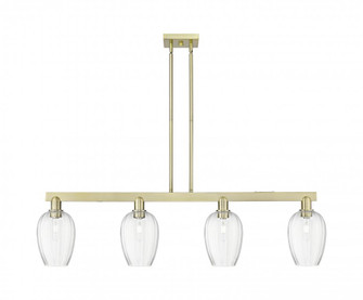 Preston Flute - 4 Light - 48 inch - Antique Brass - Stem hung - Island Light (3442|716-4I-AB-G457-6CL)