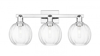 Preston Globe - 3 Light - 26 inch - Polished Chrome - Bath Vanity Light (3442|716-3W-PC-G458-7CL)