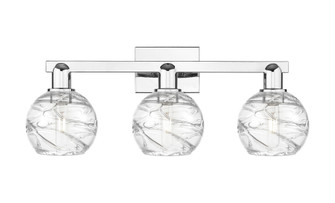 Athens Deco Swirl - 3 Light - 26 inch - Polished Chrome - Bath Vanity Light (3442|716-3W-PC-G1213-6CL)