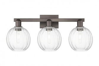 Preston Globe - 3 Light - 26 inch - Oil Rubbed Bronze - Bath Vanity Light (3442|716-3W-OB-G458-7CL)