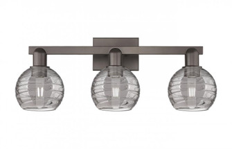Athens Deco Swirl - 3 Light - 26 inch - Oil Rubbed Bronze - Bath Vanity Light (3442|716-3W-OB-G1213-6SM)