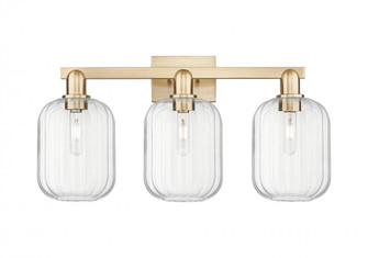 Preston Cylinder - 3 Light - 26 inch - Champagne Bronze - Bath Vanity Light (3442|716-3W-CB-G460-7CL)