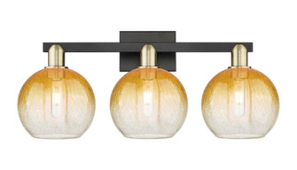 Brookhaven Globe - 3 Light - 26 inch - Black Antique Brass - Bath Vanity Light (3442|716-3W-BAB-G483-8AM)