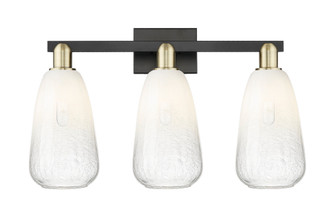 Brookhaven Almond - 3 Light - 26 inch - Black Antique Brass - Bath Vanity Light (3442|716-3W-BAB-G480-6OP)