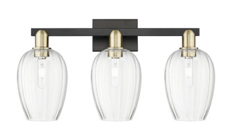 Preston Flute - 3 Light - 26 inch - Black Antique Brass - Bath Vanity Light (3442|716-3W-BAB-G457-6CL)