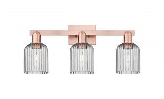 Bridal Veil - 3 Light - 26 inch - Antique Copper - Bath Vanity Light (3442|716-3W-AC-G559-5SM)