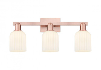 Bridal Veil - 3 Light - 26 inch - Antique Copper - Bath Vanity Light (3442|716-3W-AC-G559-5GWH)