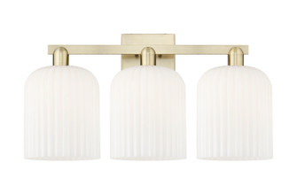 Bridal Veil - 3 Light - 27 inch - Antique Brass - Bath Vanity Light (3442|716-3W-AB-G559-8GWH)