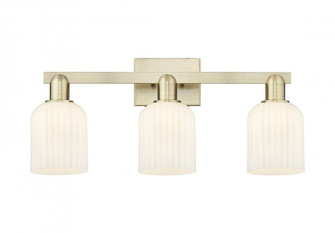Bridal Veil - 3 Light - 26 inch - Antique Brass - Bath Vanity Light (3442|716-3W-AB-G559-5GWH)