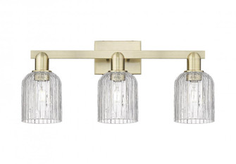 Bridal Veil - 3 Light - 26 inch - Antique Brass - Bath Vanity Light (3442|716-3W-AB-G559-5CL)
