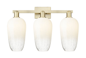 Brookhaven Flute - 3 Light - 26 inch - Antique Brass - Bath Vanity Light (3442|716-3W-AB-G484-7OP)