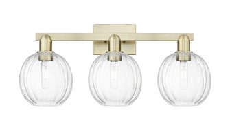 Preston Globe - 3 Light - 26 inch - Antique Brass - Bath Vanity Light (3442|716-3W-AB-G458-7CL)