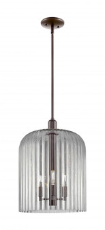 Bridal Veil - 3 light - 12 inch - Oil Rubbed Bronze - Mini Pendant (3442|716-3S-OB-G559-12SM)