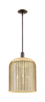 Bridal Veil - 3 light - 12 inch - Oil Rubbed Bronze - Mini Pendant (3442|716-3S-OB-G559-12ME)