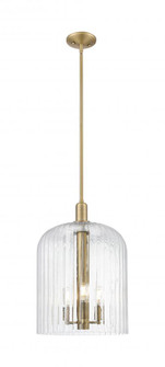 Bridal Veil - 1 Light - 12 inch - Brushed Brass - Mini Pendant (3442|716-3S-BB-G559-12CL)